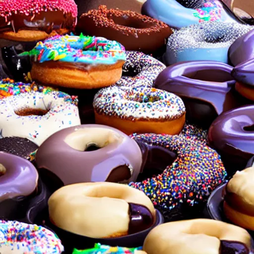 Image similar to New York City transformed into doughnuts