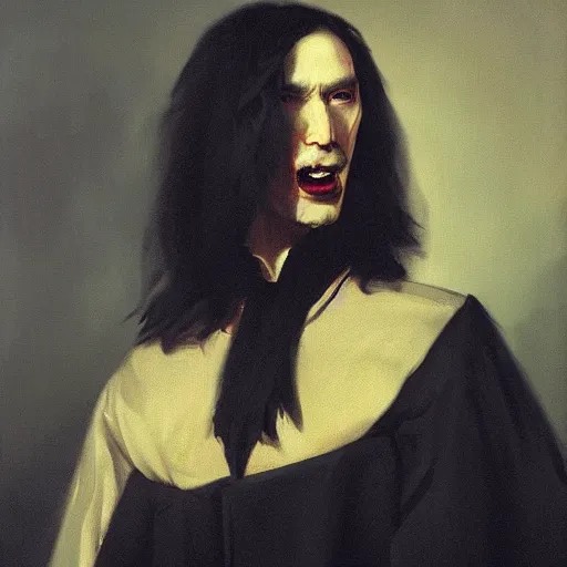 Image similar to oil painting portrait of (vampire) by hyacinthe rigaud, (Greg rutkowski)