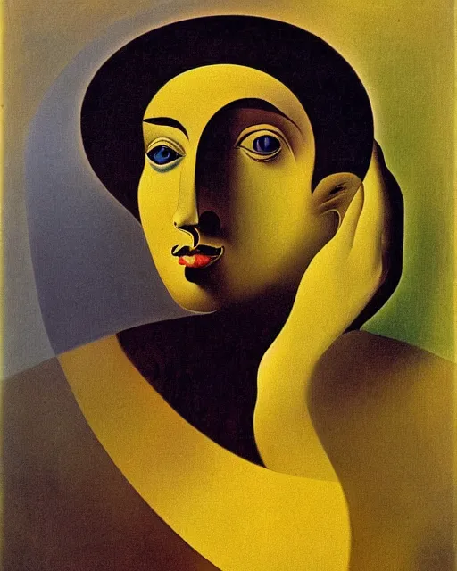 Image similar to portrait of a young woman, by Salvador Dali