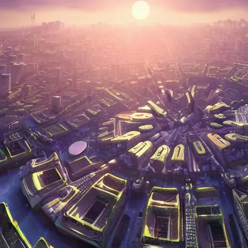 Futuristic Utopian City, Central Hub, Spiral White | Stable Diffusion