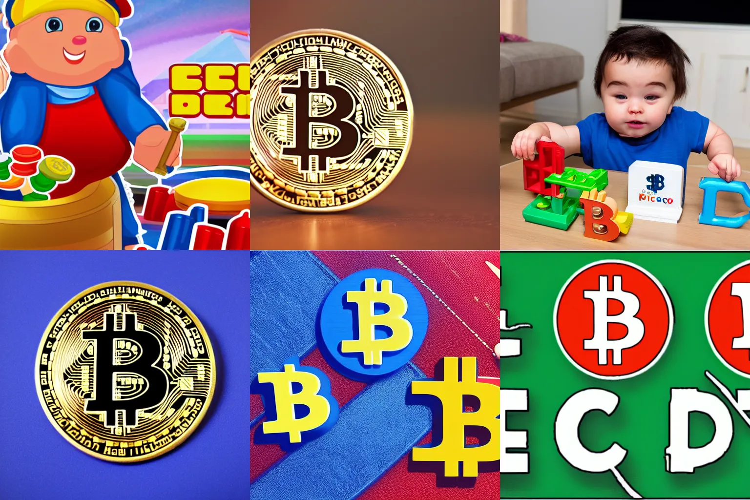 Prompt: Fisher Price my first bitcoin