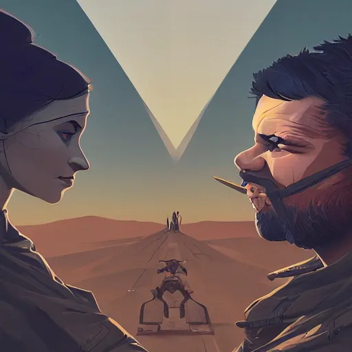 Image similar to face icon stylized minimalist mad max : fury road, loftis, cory behance hd by jesper ejsing, by rhads, makoto shinkai and lois van baarle, ilya kuvshinov, rossdraws global illumination