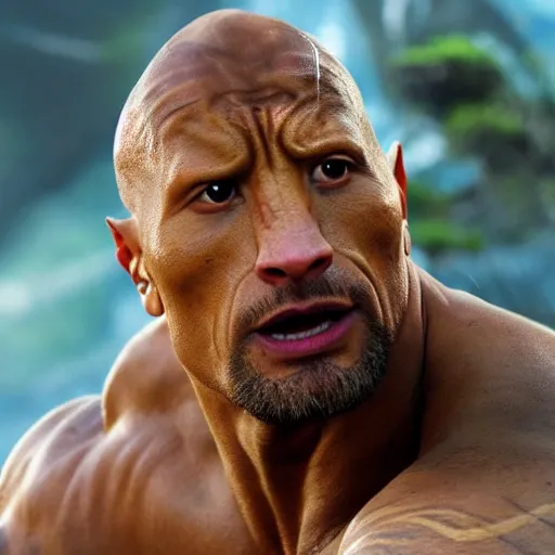 Image similar to Dwayne Johnson in Avatar 4K quality super realistic