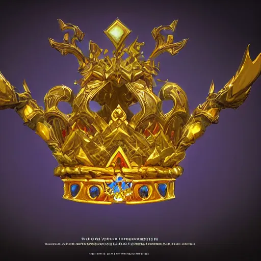 Image similar to a golden majestic crown with gemstone carved into it, floating crown, yellow magic theme, bright art masterpiece artstation. 8 k, sharp high quality artwork in style of jose daniel cabrera pena and greg rutkowski, concept art by tooth wu, blizzard warcraft artwork, hearthstone card game artwork, the crown only