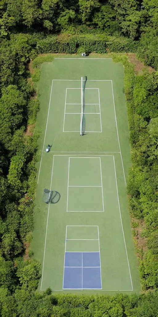 Image similar to Tennis court on the island of floating air, Castle in the Sky style