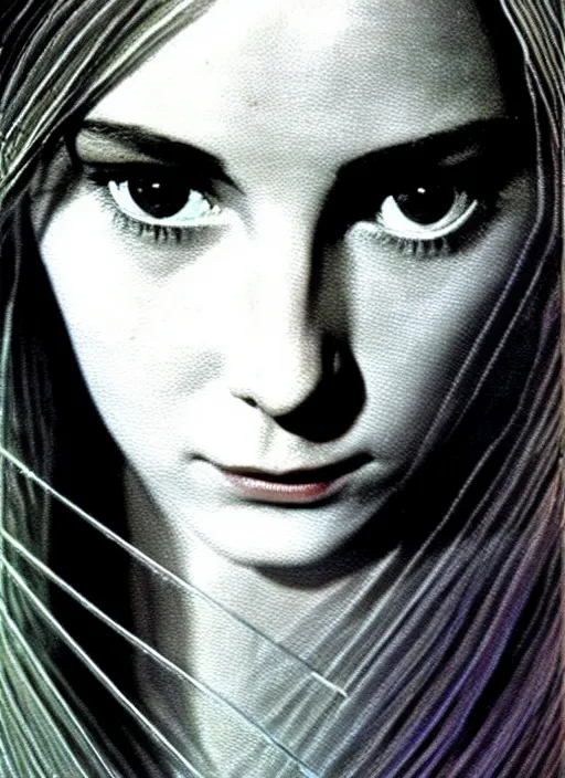 Prompt: 1971 film still from an Italian drama film of a young French actress as the goddess of razor blades. ultra detailed painting at 16K resolution and amazingly epic visuals. epically beautiful image. amazing effect, image looks gorgeously crisp as far as it's visual fidelity goes, absolutely outstanding. vivid clarity. ultra. iridescent. mind-breaking. mega-beautiful pencil shadowing. beautiful face. Ultra High Definition. godly shading. amazingly crisp sharpness. photorealistic film cel processed twice..