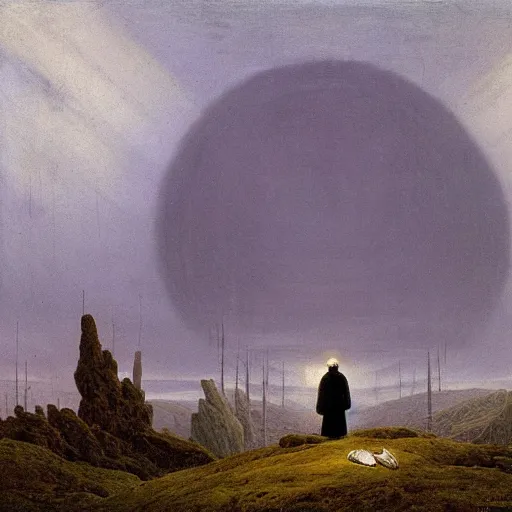 Image similar to the last signal of life, by Caspar David friedrich
