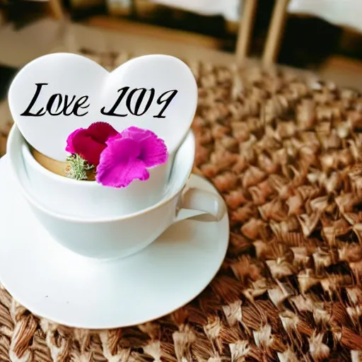 Prompt: ten years anniversary wedding love celebration, romantic, coffee