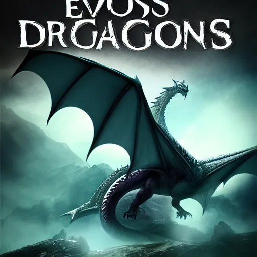 Image similar to fantasy book cover ( echo ) ( dragons ) ( mist ) ( shadows ), out of focus backdrop