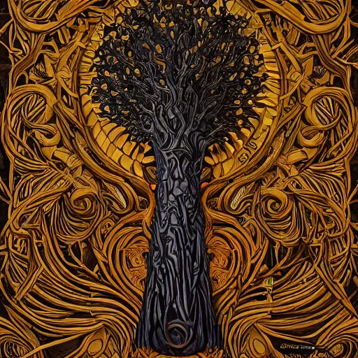 Prompt: african ancient elvish tribal mushroom god wooden totem, intricate artwork by Kehinde Wiley, Kara Walker James jean, Noah Bradley, very coherent stylized artwork, cinematic, hyper realism, high detail, Vibrant chromatic colors, High contrast, higly detailed black ink outline, no crop