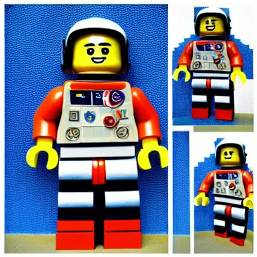 Prompt: Apollo 11 spacesuit made of LEGO