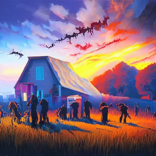 Image similar to zombie apocalypse by rhads, detailed