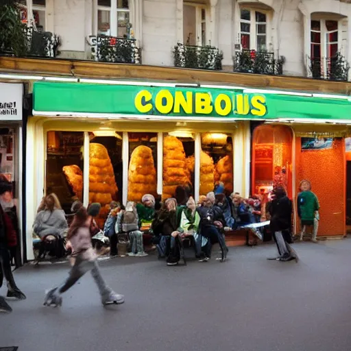 Prompt: the corndog subway in paris