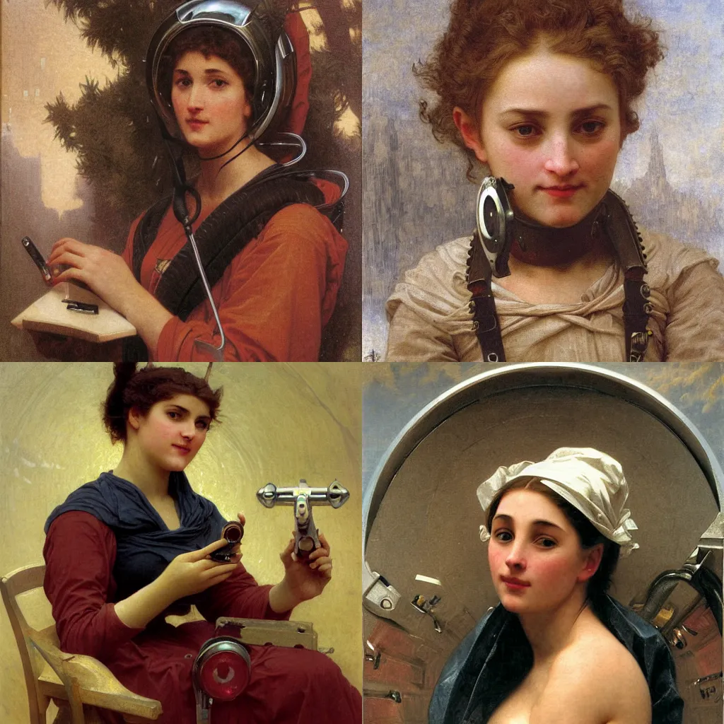 Prompt: detailed portrait of a scifi gadget, ornaments, bouguereau