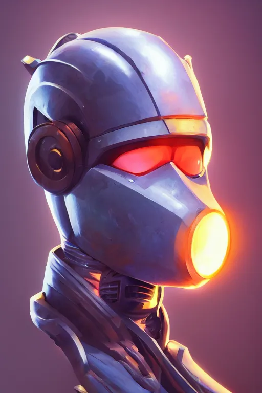 Image similar to epic mask helmet robot ninja portrait stylized as fornite style game design fanart by concept artist gervasio canda, behance hd by jesper ejsing, by rhads, makoto shinkai and lois van baarle, ilya kuvshinov, rossdraws global illumination radiating a glowing aura global illumination ray tracing hdr render in unreal engine 5