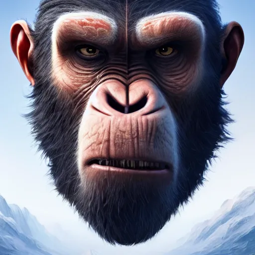 Image similar to face icon stylized minimalist war for the planet of the apes, loftis, cory behance hd by jesper ejsing, by rhads, makoto shinkai and lois van baarle, ilya kuvshinov, rossdraws global illumination