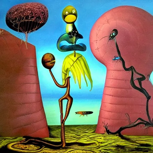 Prompt: surrealism painting by tim burton