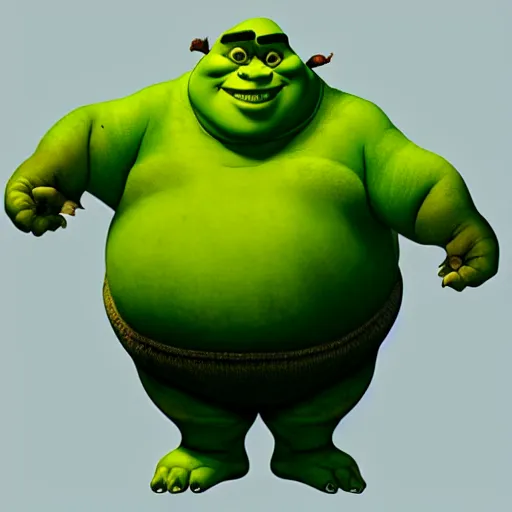 Image similar to fat shrek with a green cap, concept art, digital art, highly detailed