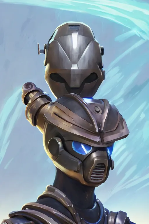 Image similar to epic mask helmet robot ninja portrait stylized as fornite style game design fanart by concept artist gervasio canda, behance hd by jesper ejsing, by rhads, makoto shinkai and lois van baarle, ilya kuvshinov, rossdraws global illumination radiating a glowing aura global illumination ray tracing hdr render in unreal engine 5