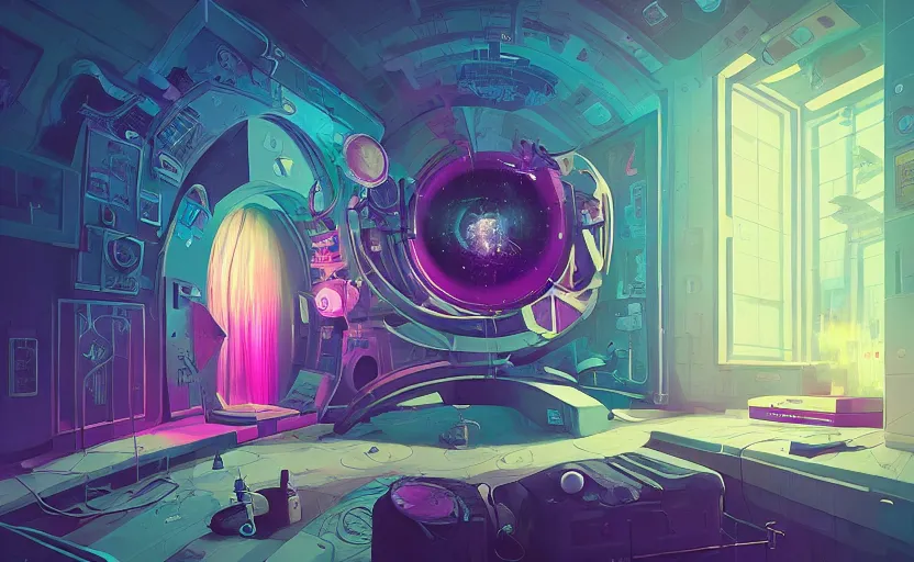 Image similar to Inside a time machine by Petros Afshar and Beeple, James Gilleard, Mark Ryden, Wolfgang Lettl highly detailed