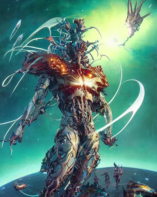 Image similar to the destroyer of worlds, artwork by artgerm, art by Moebius and John Berkey