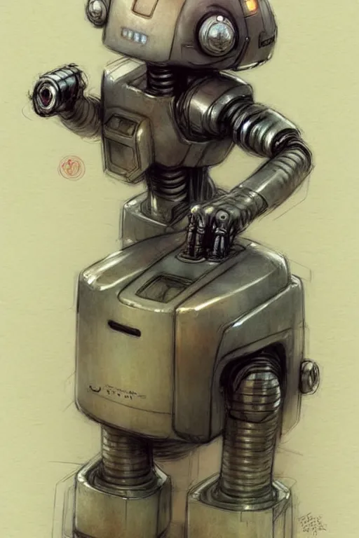 Prompt: (((((2050s servant android robot art . muted colors.))))) by Jean-Baptiste Monge !!!!!!!!!!!!!!!!!!!!!!!!!!!
