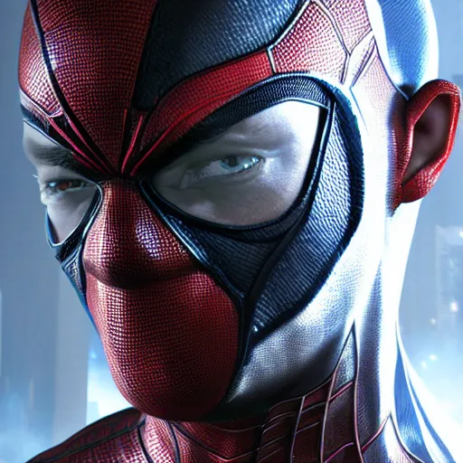 Prompt: Kane as spiderman , muscle extremely detailed, fantastic details full face, mouth, trending on artstation, pixiv, cgsociety, hyperdetailed Unreal Engine 4k 8k ultra HD, WLOP