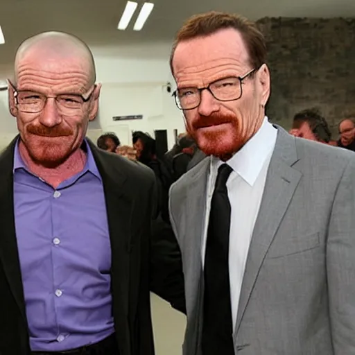 Image similar to bryan cranston meeting walter white