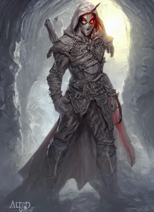 Prompt: white masked figure, ultra detailed fantasy, dndbeyond, bright, colourful, realistic, dnd character portrait, full body, pathfinder, pinterest, art by ralph horsley, dnd, rpg, lotr game design fanart by concept art, behance hd, artstation, deviantart, hdr render in unreal engine 5