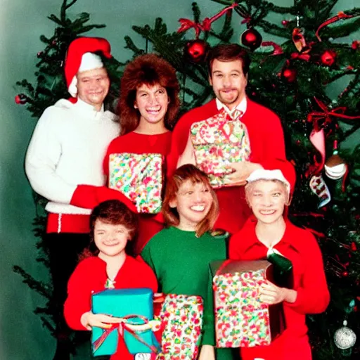 Image similar to 8 0 s family photos of opening christmas gifts