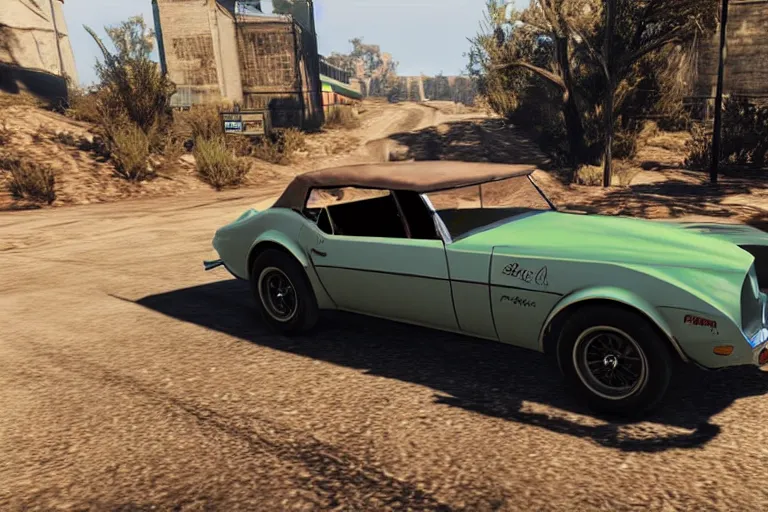 Prompt: photograph of a 1 9 2 2 pontiac firebird trans am, by red dead redemption 2, by grand theft auto v