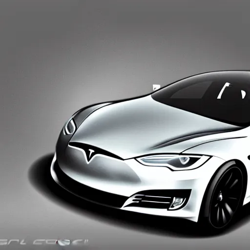 Prompt: Tesla Model S as a 70’s car, concept art, digital art