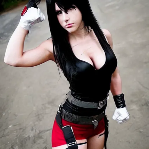 Prompt: cosplay of tifa lockhart, trending on artstartion and instagram