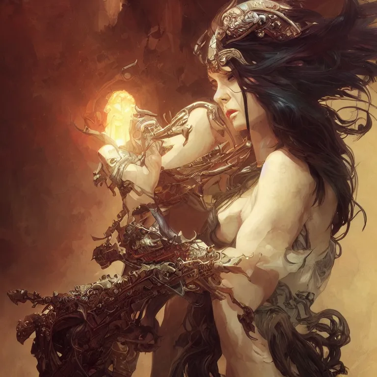 Prompt: god of death, D&D, fantasy, highly detailed, digital painting, artstation, smooth, sharp focus, illustration, art by artgerm and greg rutkowski and alphonse mucha