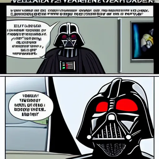 Prompt: darth vader worrying about laundering his money