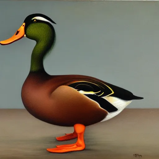 Image similar to a duck on the prowl oil painting sabin balasa