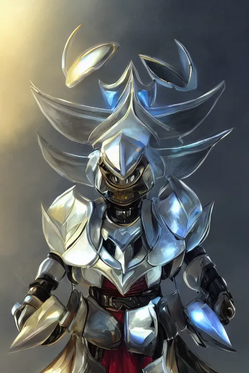 Image similar to helmet armor guardian destiny in witch queen illumination ray tracing hdr fanart arstation by sung choi robot ninja mask and eric pfeiffer and gabriel garza and casper konefal