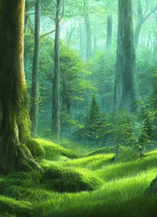 Prompt: lush forest, high detail, 4 k, concept art, realism style