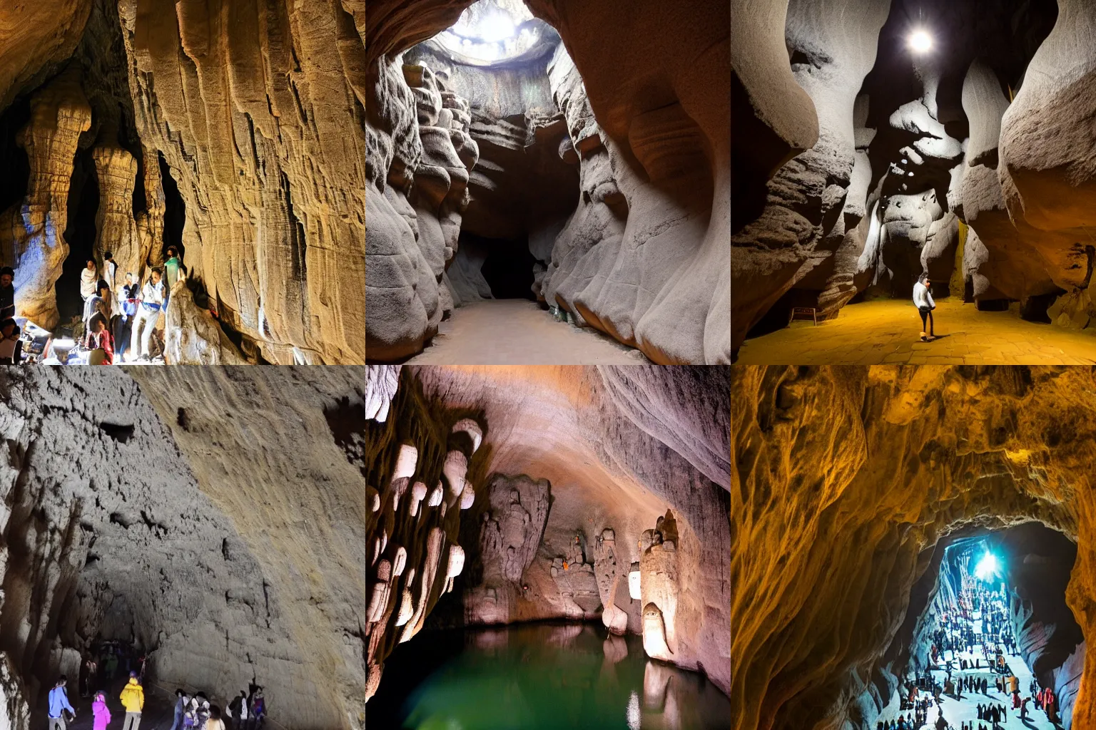 Prompt: inside han son doong cavern