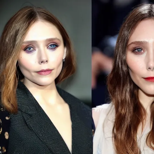 Image similar to elizabeth olsen mixed with gal godot