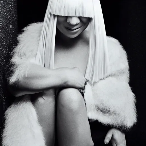 Image similar to Sia Furler photoshoot full body