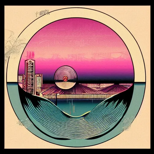 Prompt: synthwave urban grunge, lofi, by hiroshige