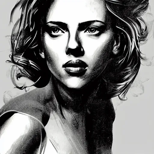 Prompt: An illustration of Scarlett Johansson