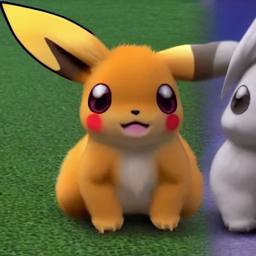 Prompt: love child of a Pikachu and an eevee, unreal engine