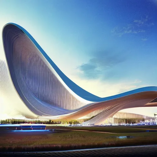 Image similar to DFW if Zaha Hadid designed it