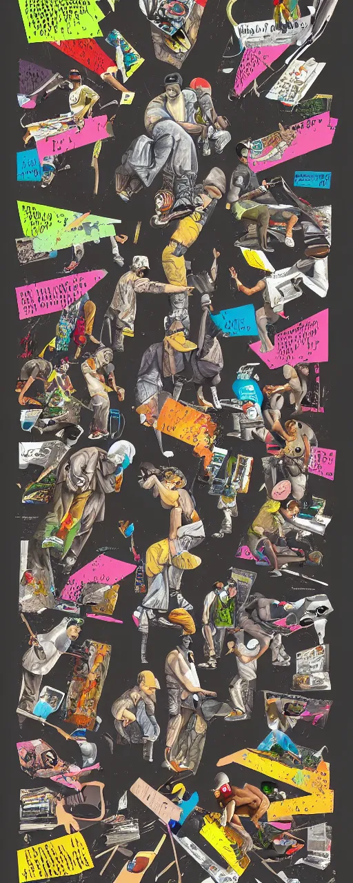 Image similar to evolution timeline from hip hop pants - aesthetic, smooth painting, each individual seeds have ultra high detailed, 4 k, illustration, comical, acrylic paint style, pencil style, torn cosmo magazine style, pop art style, ultra realistic, underrated, by mike swiderek, jorge lacera, ben lo, tyler west