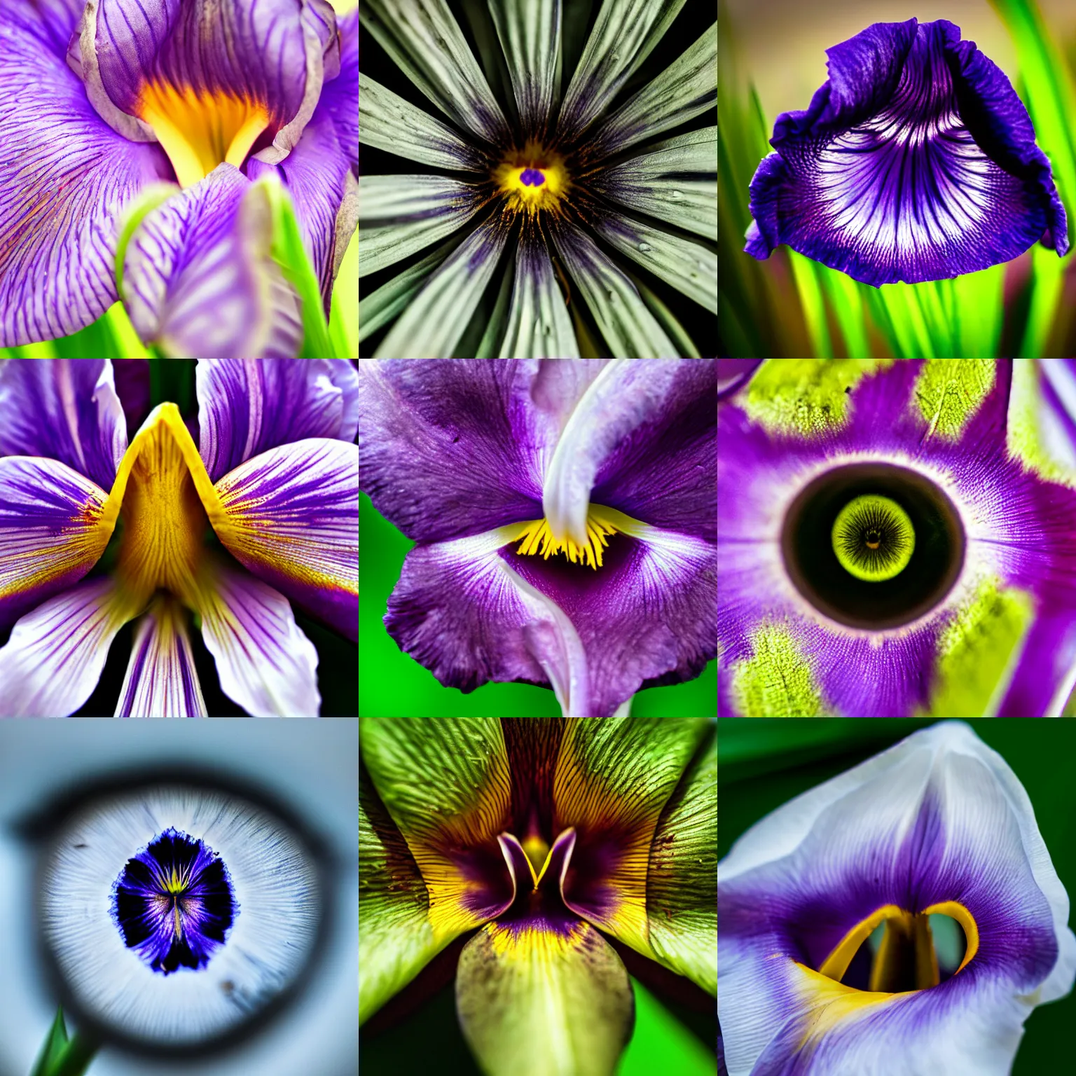 Prompt: macro photography eye triangular iris