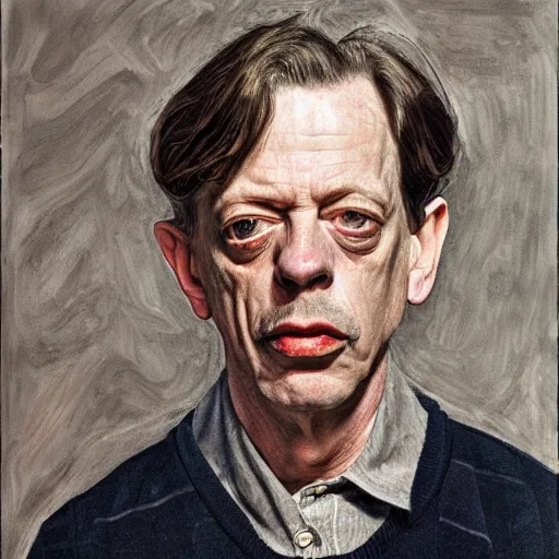 Image similar to high quality high detail painting by lucian freud, hd, steve buscemi, photorealistic lighting