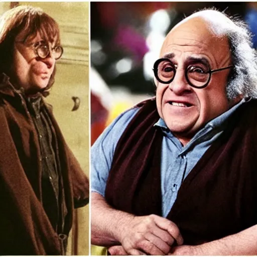 Prompt: danny devito as harry potter