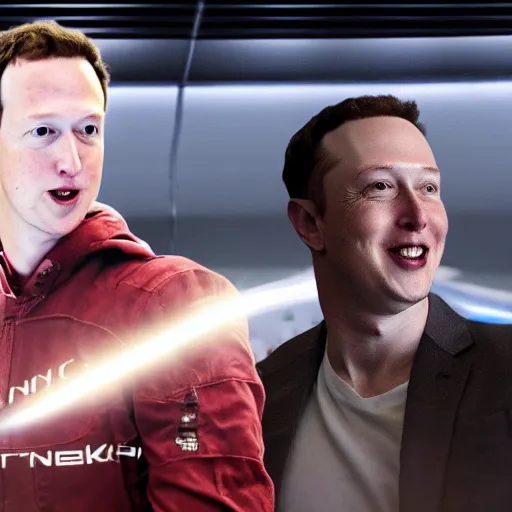 Prompt: mark zuckerburg getting sucker punched by elon musk, realistic, cinematic, 4k, shot by canon,